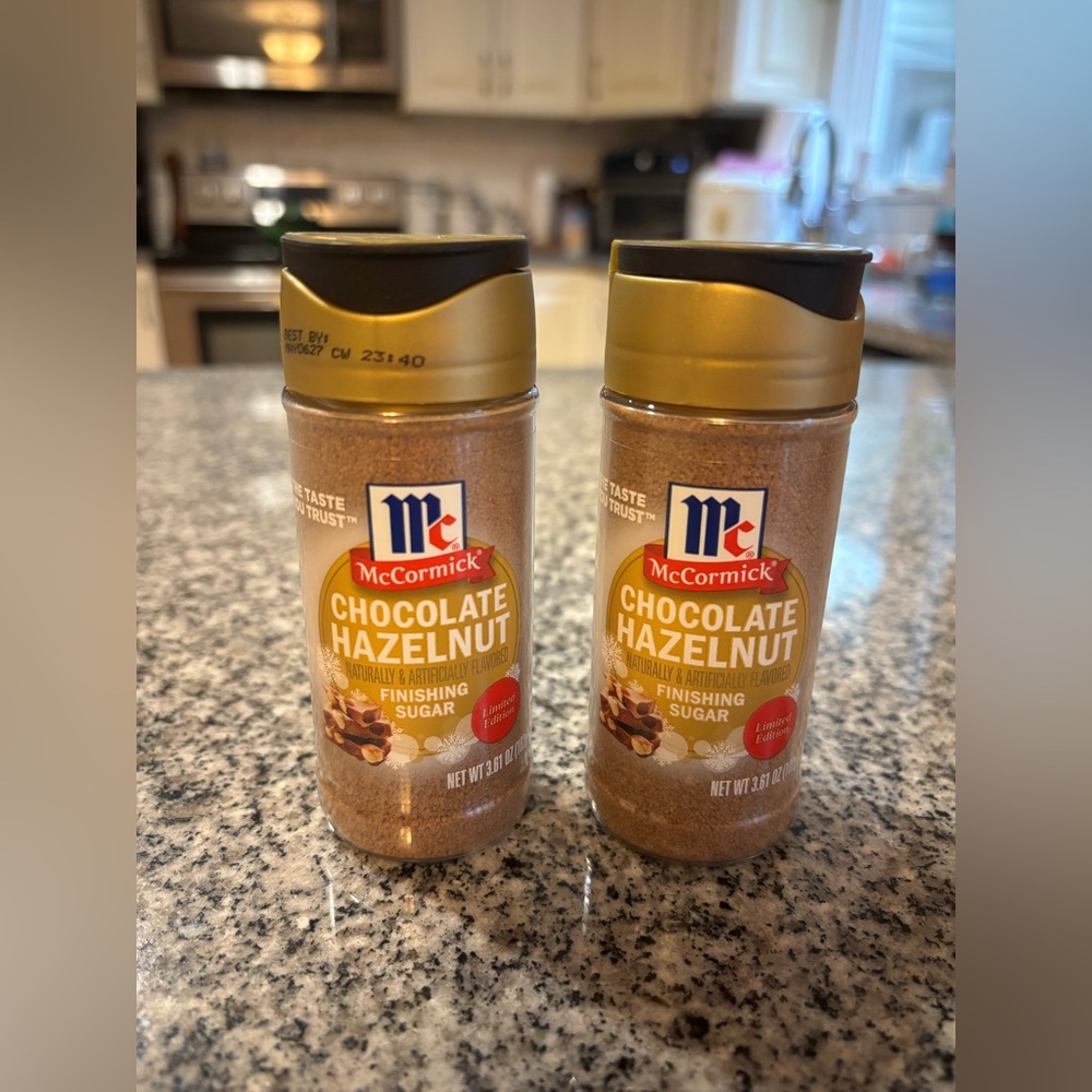 McCormick 2025 Holiday Finishing Sugars Set of 2 Chocolate Hazelnut